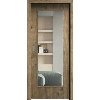 Interiérové dveře SAPELI ELEGANT KOMFORT M40 - CPL LAMINÁT - POSUVNÉ DVEŘE VČ. ZÁRUBNĚ - Dub sherwood Průchozí šířka (cm): 120, Průchozí výška (cm): 210, Typ skla: Čiré sklo