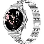 Lige Chytré hodinky LUMINA Femi I70 Fit stříbrné / stříbrný řemínek s kamínky 660528