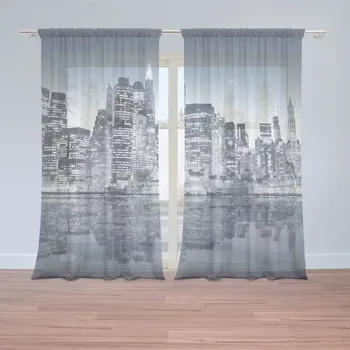 Záclona Záclony Noční New York: 2 ks - 150x250 cm - Sablio