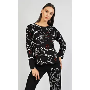 Dámské pyžamo Pyžamo pro ženy dlouhé Lucie Vienetta Secret, černá XXL i232_8895_55455957:černá XXL