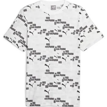 Pánské triko PUMA ESS+ LOGO LAB AOP TEE 675917-02 WHITE M