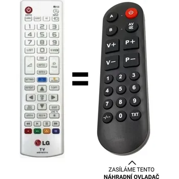 Dálkový ovladač LG AKB74475405 náhradní dálkový ovladač pro seniory