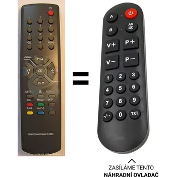 Daewoo CTV2895, DMQ14A1, DMQ2193, DMQ2595, DMQ2890 náhradní dálkový ovladač pro seniory