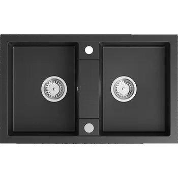 Granitový dřez SAPHO GR2224 černý