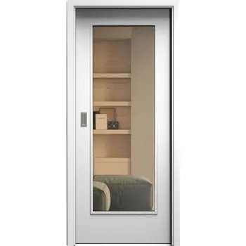 Interiérové dveře SAPELI ELEGANT KOMFORT M40 - CPL LAMINÁT - POSUVNÉ DVEŘE VČ. ZÁRUBNĚ - Bílá perla Průchozí šířka (cm): 120, Průchozí výška (cm): 210, Typ skla: Planibel bronz