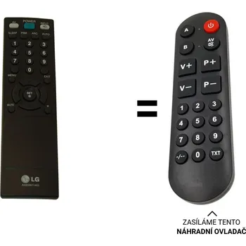 Dálkový ovladač LG AKB33871403 náhradní dálkový ovladač pro seniory.
