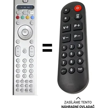Dálkový ovladač Philips RC4343, RC4347, RC4721 náhradní dálkový ovladač pro seniory.