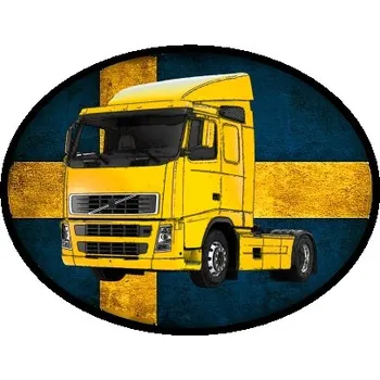 Nášivka nášivka náklaďák tahač VOLVO II Ovál (nášivky tahače a nákladní auta)