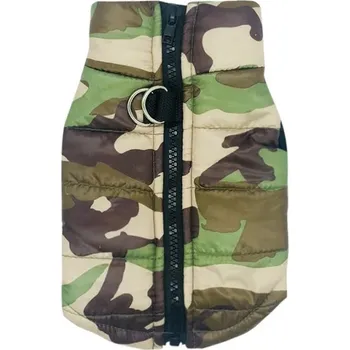 Obleček pro psa Nepromokavý obleček pro malé psy v maskáčovém vzoru - Forest Camo,L