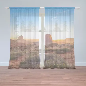 Záclona Záclony Skály v poušti 2: 2 ks - 150x250 cm - Sablio