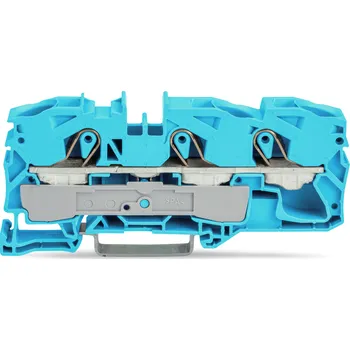 modulární přístroj a rozvaděč WAGO Svorka 2016-1304 3vodičová průchozí 16 mm² pro aplikace Ex e II a Ex i, modrá 2016-1304