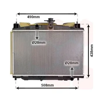 Chladič motoru Chladič, chlazení motoru VAN WEZEL 27002213