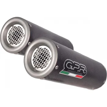 Výfuk pro motocykl Dual slip-on exhaust GPR M3 D.77.M3.PP Brushed Stainless steel including removable db killers, link pipes and catalysts