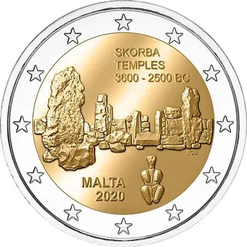 Sběratelství (2020) Malta 2 € pamětní - Skorba Temples v kapsli