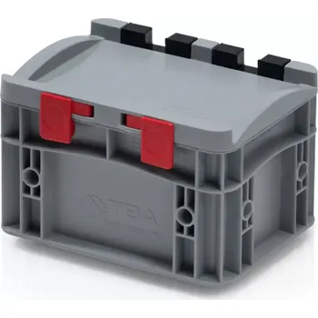 Úložný box Euro přepravka s víkem 20 cm × 15 cm × 13,5 cm, šedá