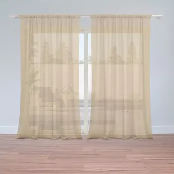 Záclona Záclony Béžová: 2 ks - 150x250 cm - Sablio