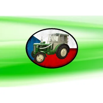 Nášivka nášivka s traktorem ZETOR SUPER 50 Ovál (nášivky traktory)