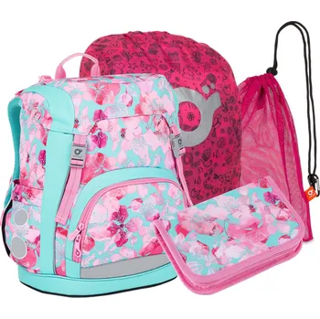 Školní batoh Lehká školní aktovka Topgal Květinky KIRA 23035 SET LARGE