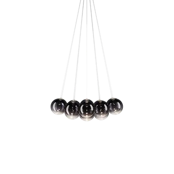 Lodes 22123 4330 Random Cloud 14 ø23, závěsné svítidlo LED 14 x 5W 3000K, kouřové sklo, rozměr 103x91cm