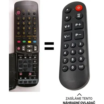 Dálkový ovladač Panasonic EUR51926 náhradní dálkový ovladač pro seniory