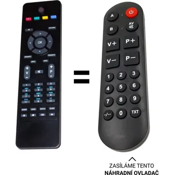 Dálkový ovladač Hyundai HLF32906MP4 náhradní dálkový ovladač pro seniory.