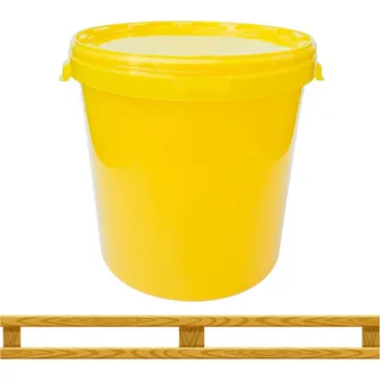 Nádoba na med plast 30 l / 40 kg žlutá - PALETA 180 KS