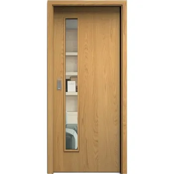 Interiérové dveře SAPELI ELEGANT KOMFORT M60 - DÝHA - POSUVNÉ DVEŘE VČ. ZÁRUBNĚ - Dub natur Průchozí šířka (cm): 80, Průchozí výška (cm): 197, Typ skla: Čiré sklo