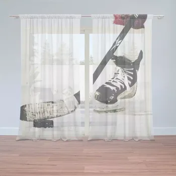 Záclona Záclony Lední hokej: 2 ks - 150x250 cm - Sablio
