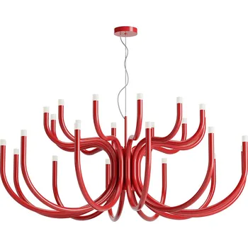 Redo Luxusní LED závěsné svítidlo LUXOR, ø125cm Barva: Červená