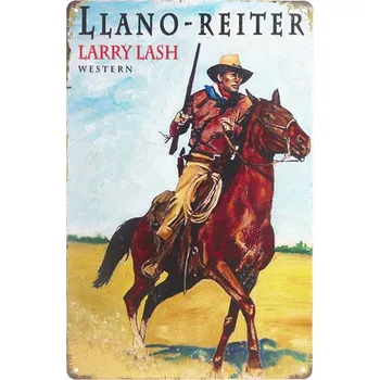 Plechová cedule Retro tabule Western 20x30cm (Retro cedule Larry Lash)