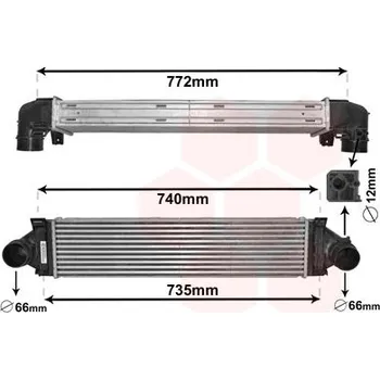 Chladič motoru Chladič turba VAN WEZEL 02004219