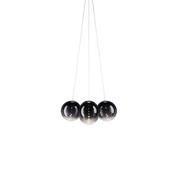 Lodes Random Cloud 7 ø28, závěsné svítidlo LED 7 x 5W 3000K, kouřové sklo, průměr 76cm