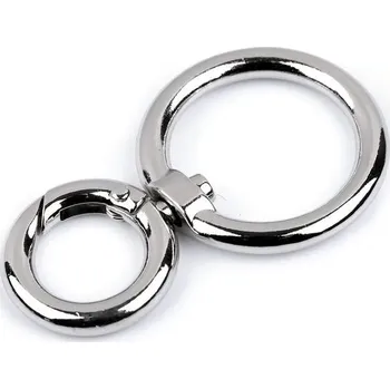 Karabina kovová, průvlek 25 mm, nikl