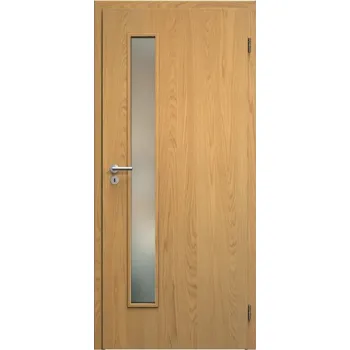 Interiérové dveře SAPELI ELEGANT KOMFORT M60 - DÝHA - OTOČNÉ DVEŘE VČ. ZÁRUBNĚ - Dub natur Průchozí šířka (cm): 120, Průchozí výška (cm): 197, Typ skla: Satináto bílé