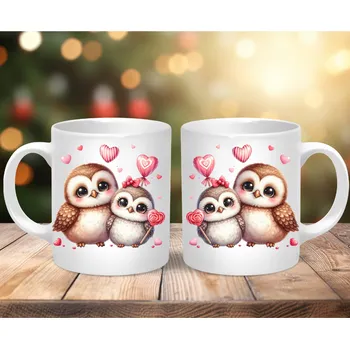 Hrnek 330ml, VALENTÝN - SOVIČKY 3, cena za 1 ks