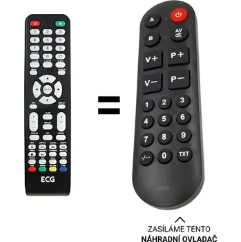 ECG 22LED622PVR náhradní dálkový ovladač pro seniory.