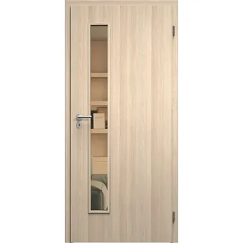 Interiérové dveře SAPELI ELEGANT KOMFORT M60 - CPL LAMINÁT - OTOČNÉ DVEŘE VČ. ZÁRUBNĚ - Jasan Průchozí šířka (cm): 120, Průchozí výška (cm): 210, Typ skla: Čiré sklo