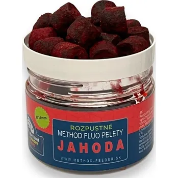 Method Feeder Fans Pelety Rozpustné Method Fluo 14 mm 150 ml - Jahoda