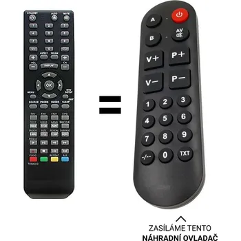 Dálkový ovladač ECG 22LED301 PVR náhradní dálkový ovladač pro seniory