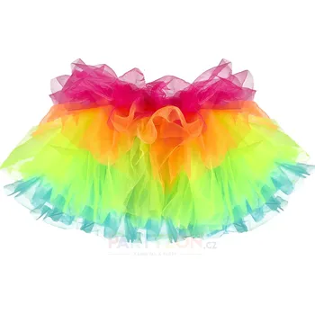 Karnevalový doplněk Dětská barevná tutu sukně nadýchaná 22 cm
