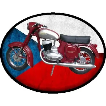 Nášivka nášivka s Českou motorkou 08 Ovál (nášivky motorky)