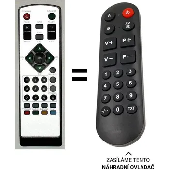 Dálkový ovladač Daewoo DT-2008, OPTICUM 7002, 7003Tplus - DVBT náhradní dálkový ovladač pro seniory