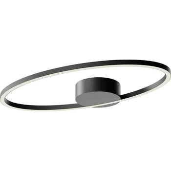 Redo Stropní LED ovální svítidlo LEO, ø60cm Barva: Černá