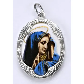Přívěsek Stříbrný přívěsek medailon Madonka - P1013 MT (Stříbrný přívěsek medailon Madonka)