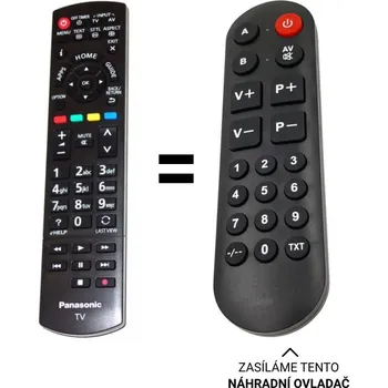 Dálkový ovladač Panasonic N2QAYB000830 náhradní dálkový ovladač pro seniory.