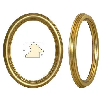 Rám na obraz Masivní rám zlatý oválný – 24x30cm (Masivní rám zlatý oválný – 24x30cm)