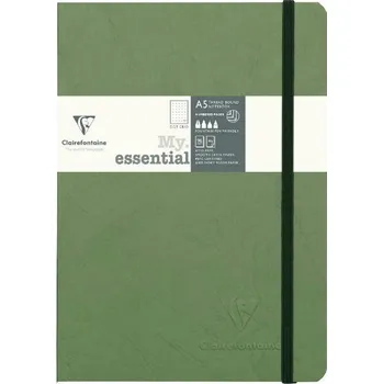 Zápisník Clairefontaine Zápisník My.essential tečkovaný A5, 96 listů, gramáž 90 g/m2 zelený