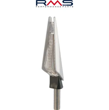 Osvětlení pro motocykl Blinkr RMS 246480391 stříbrný vzhled, průhledné sklo Homologace