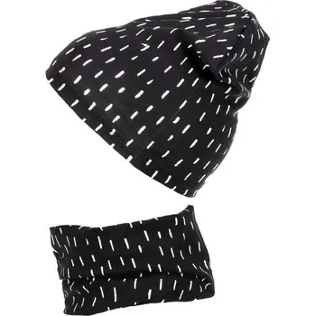 Čepice Emitex Bavlněná čepice s nákrčníkem černá jednovrstvá L