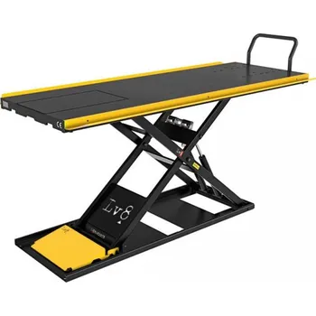 zvedák Motocyklový zvedák LV8 NANO 600 FLOOR VERSION EN600GE.Y s elektrohydraulickou jednotkou (černá a žlutá RAL 1021)